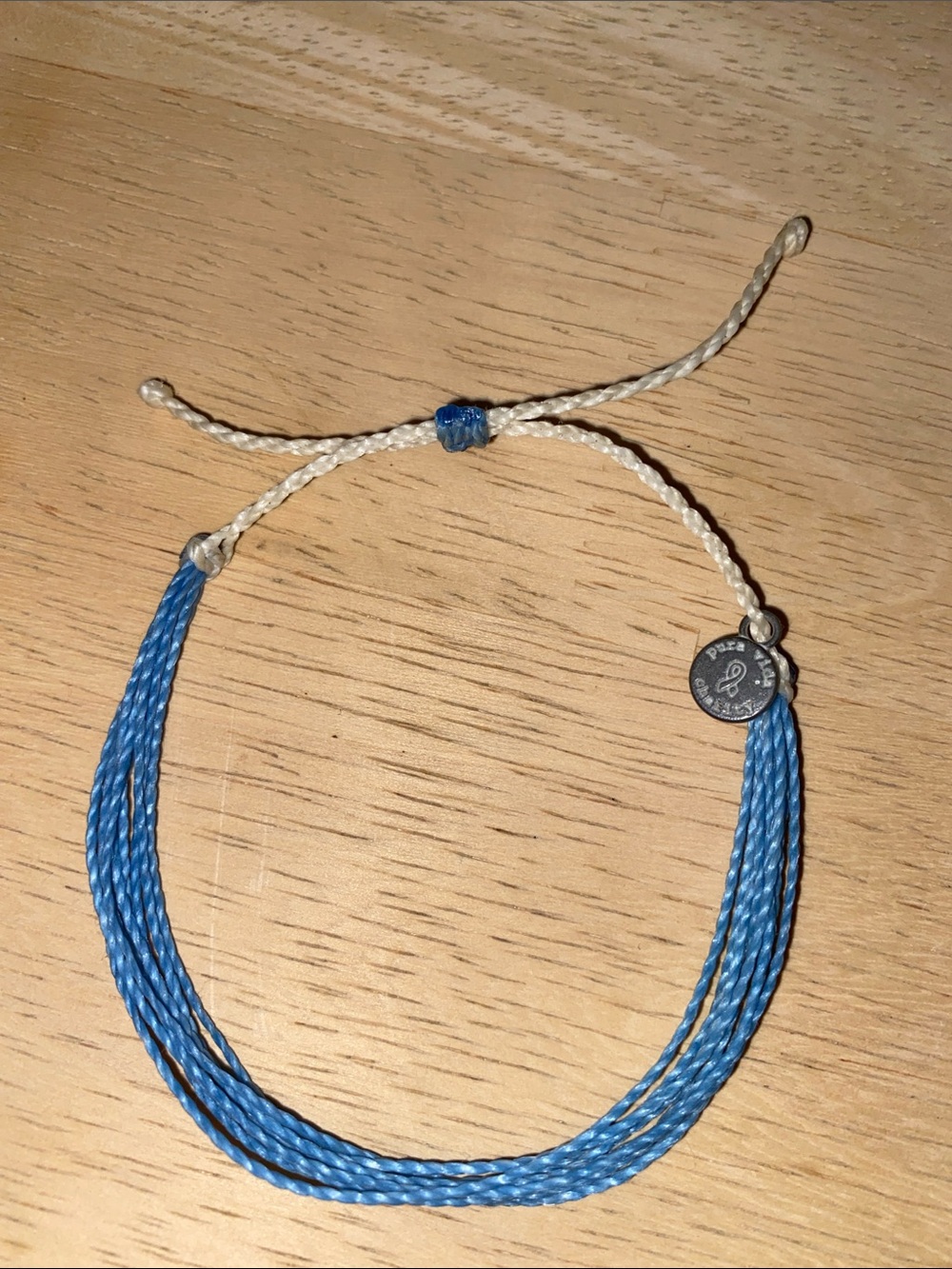Pura Vida Blue & Cream Braided Friendship Bracelet